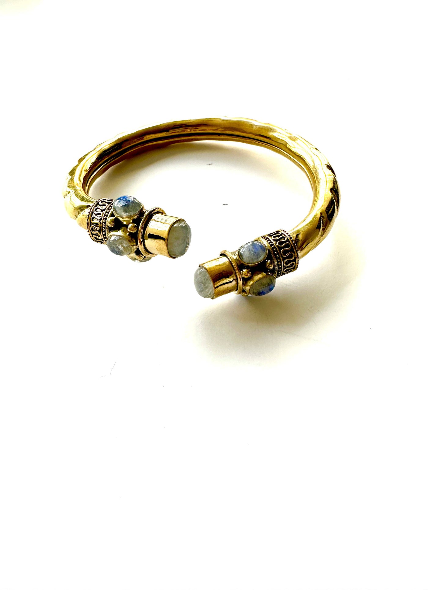 Imani Moonstone Brass Cuff